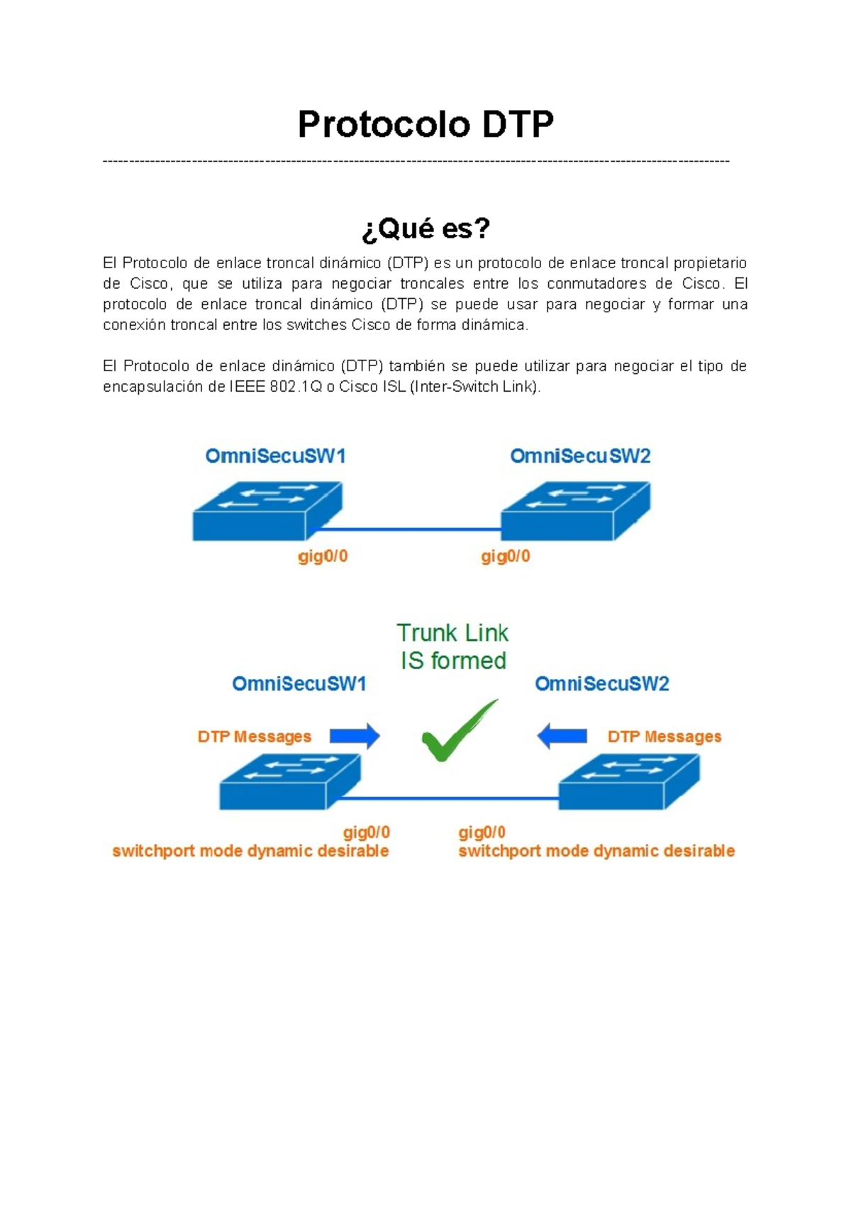 Protocolo DTP: Tarea sobre el Protocolo de Enlace Troncal en Cisco ...