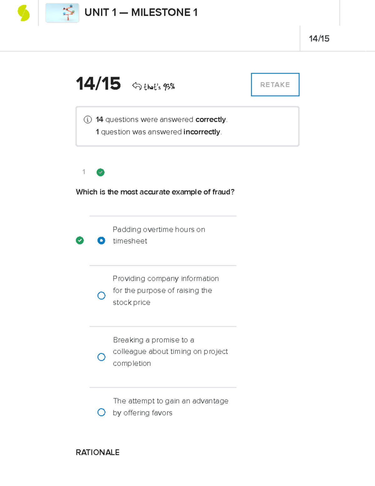 Business Ethics Milestone 1 Review and Key Concepts Summary - Studocu