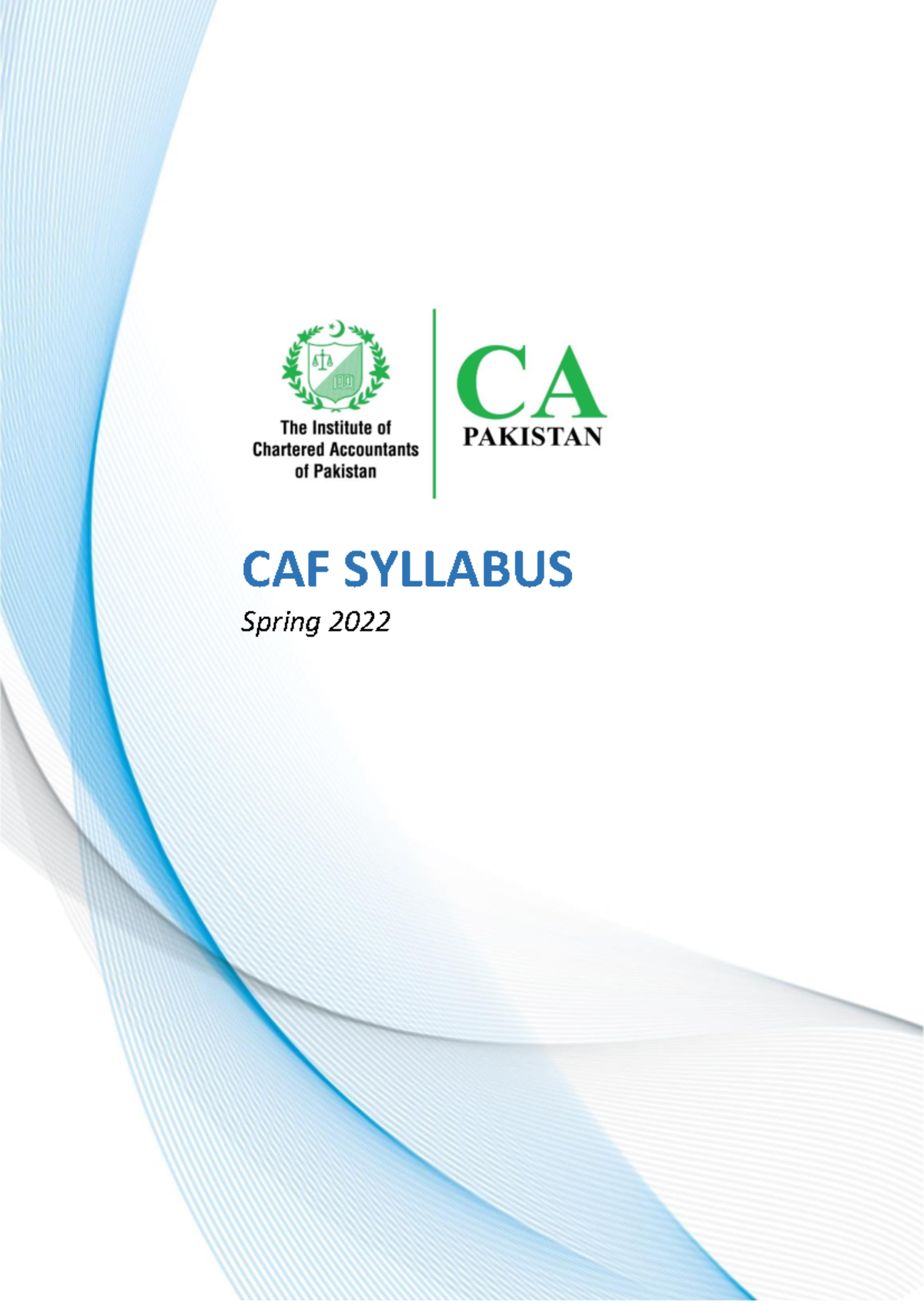 CAF Syllabus Guide: Certificate in Accounting and Finance (Spring 2022 ...