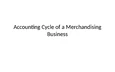 Final Exam: Accounting Cycle for Merchandising Businesses ...