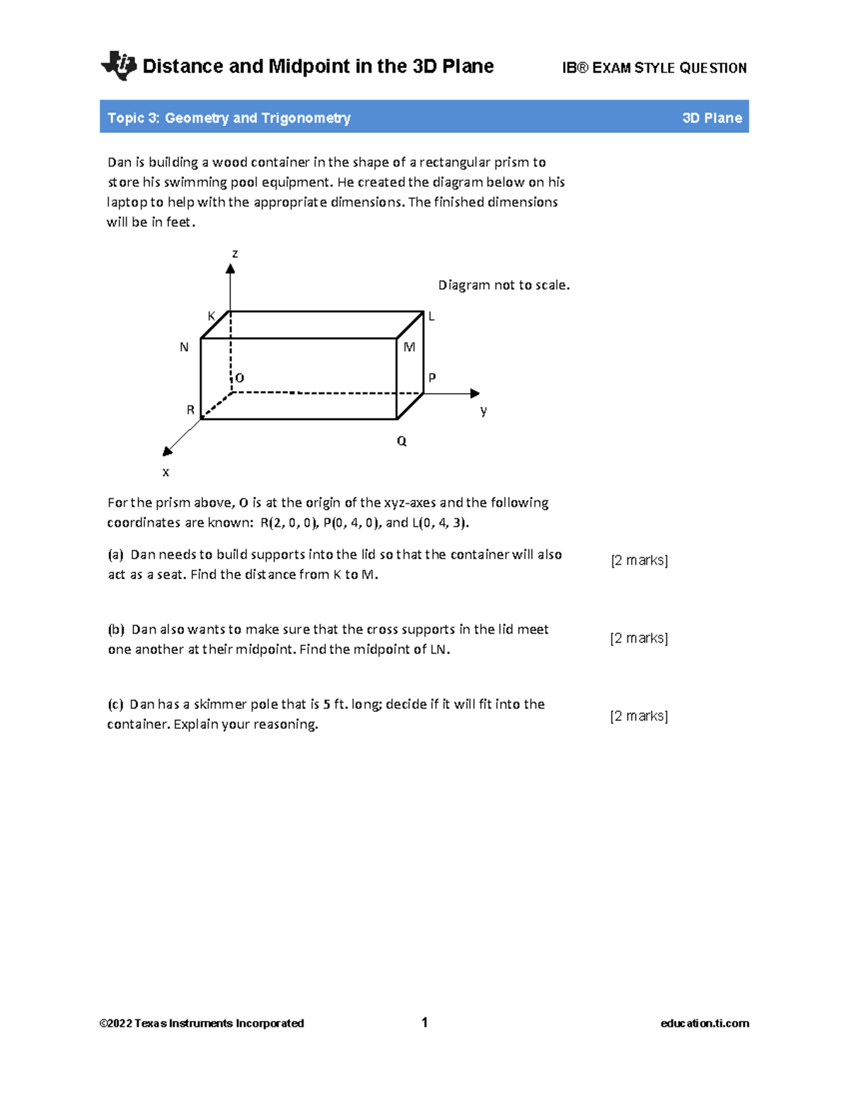 IB 3D Plane Geometry & Trig Exam-Style Questions PDF Analysis - Studocu