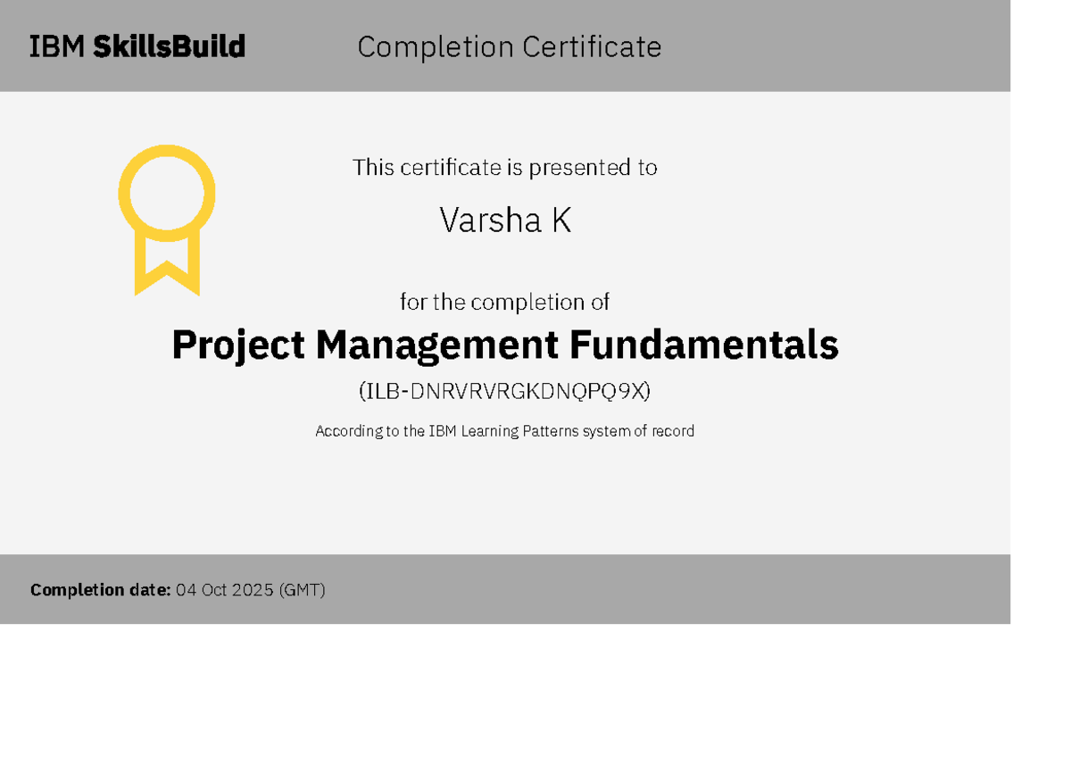 Completion Certificate Skills Build - Construction Management and ...