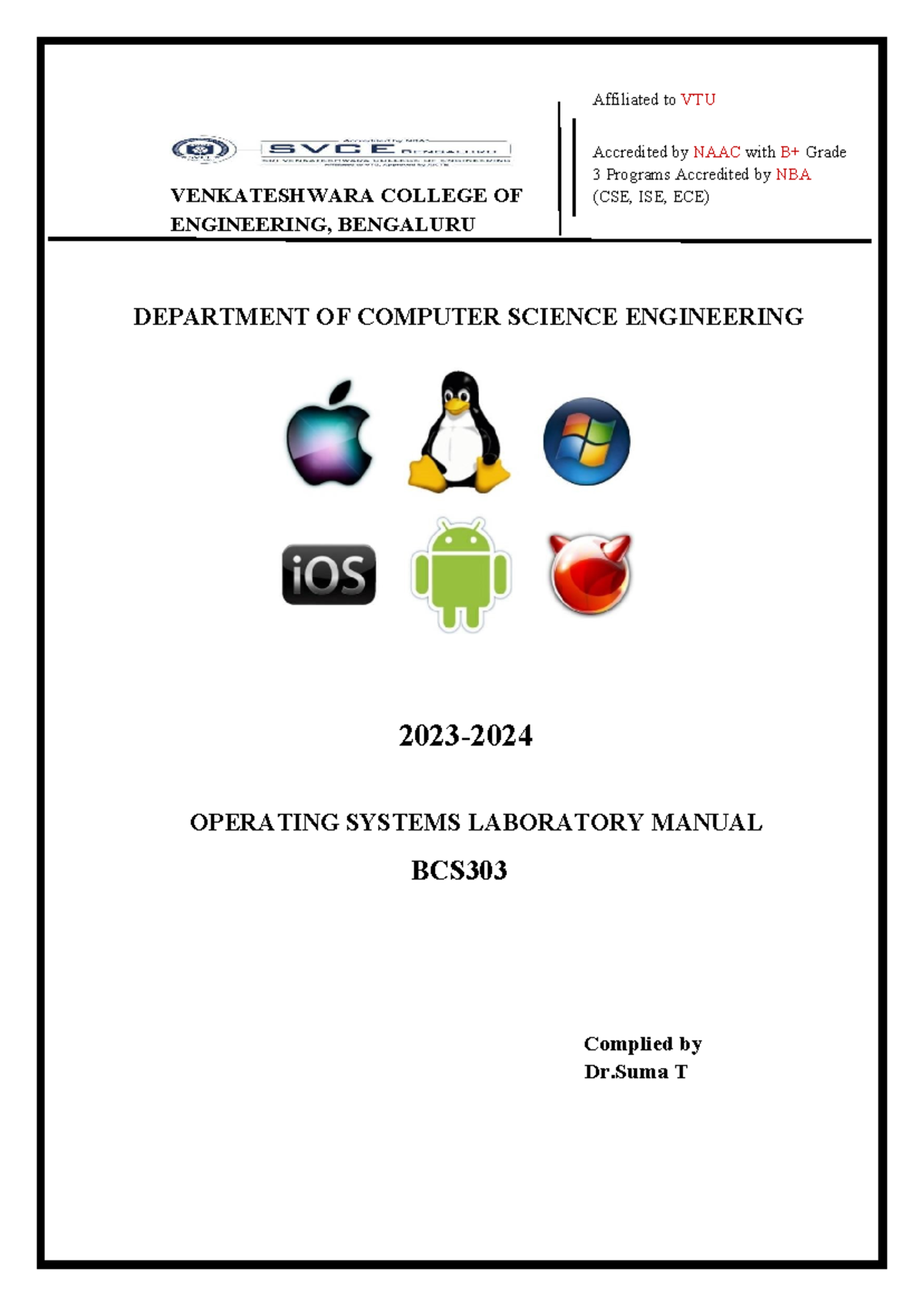 Operating Systems Lab Manual BCS303 - Final Exam Guide - Studocu
