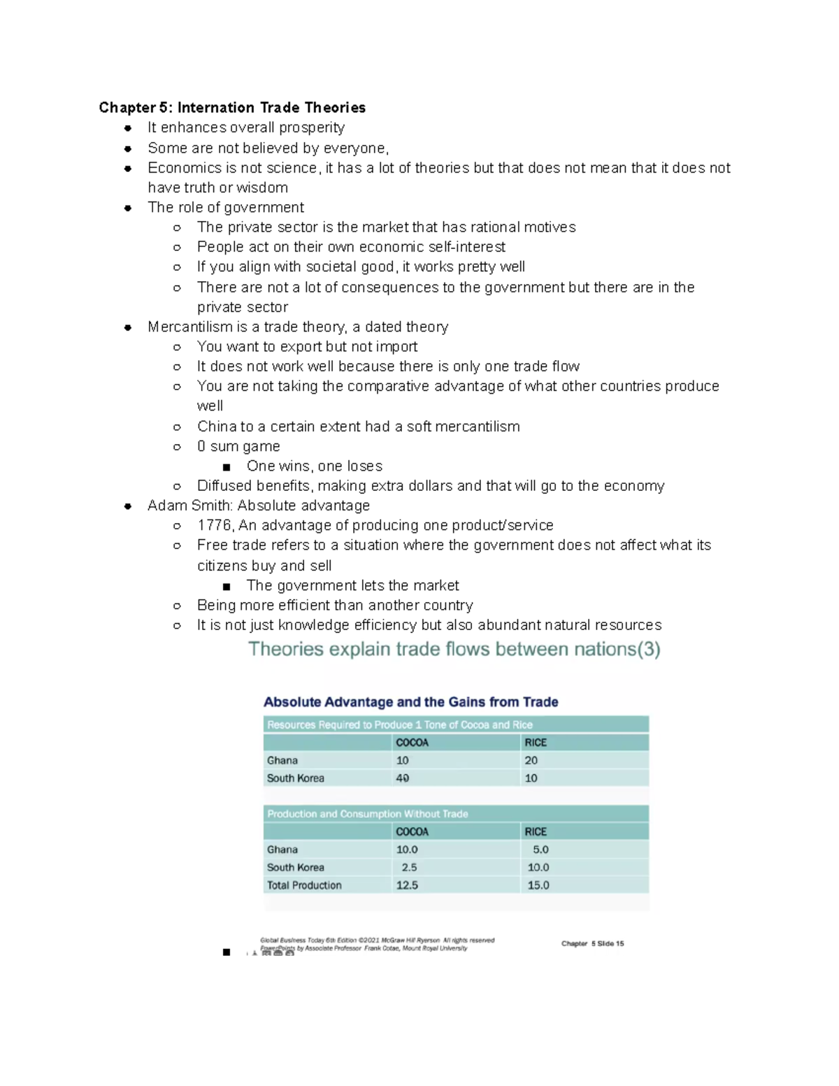 International Business Chapter 5 Notes - Chapter 5: Internation Trade ...