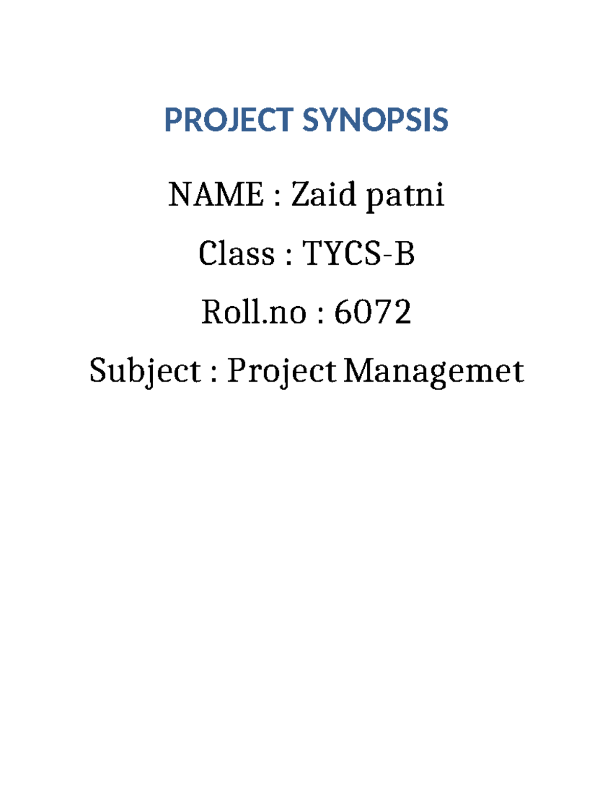 SRMS Project Synopsis: Student Result Management System Overview - Studocu
