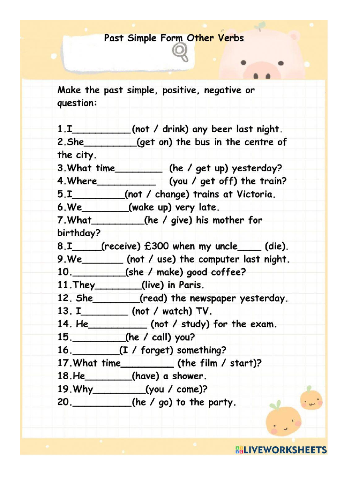 Past simple 1 - vsdvsdv - Past Simple Form Other Verbs Make the past ...