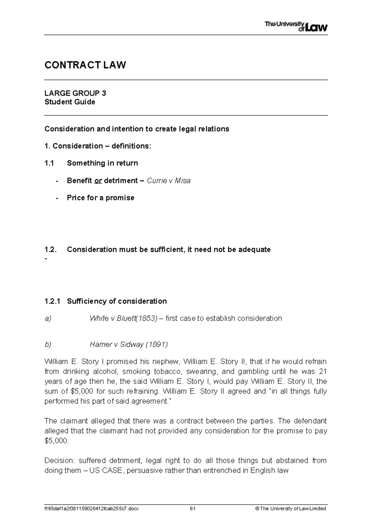 Contract Law Notes: Formation & Agreement Overview - Studocu