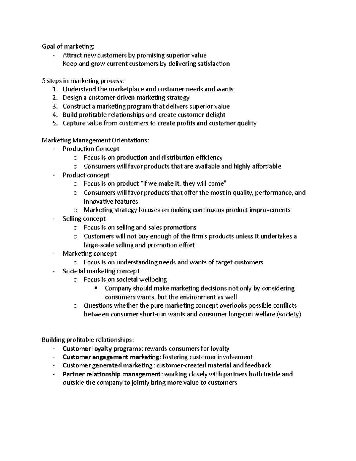 MKT 101: Exam 1 Study Guide on Marketing Principles and Strategies ...
