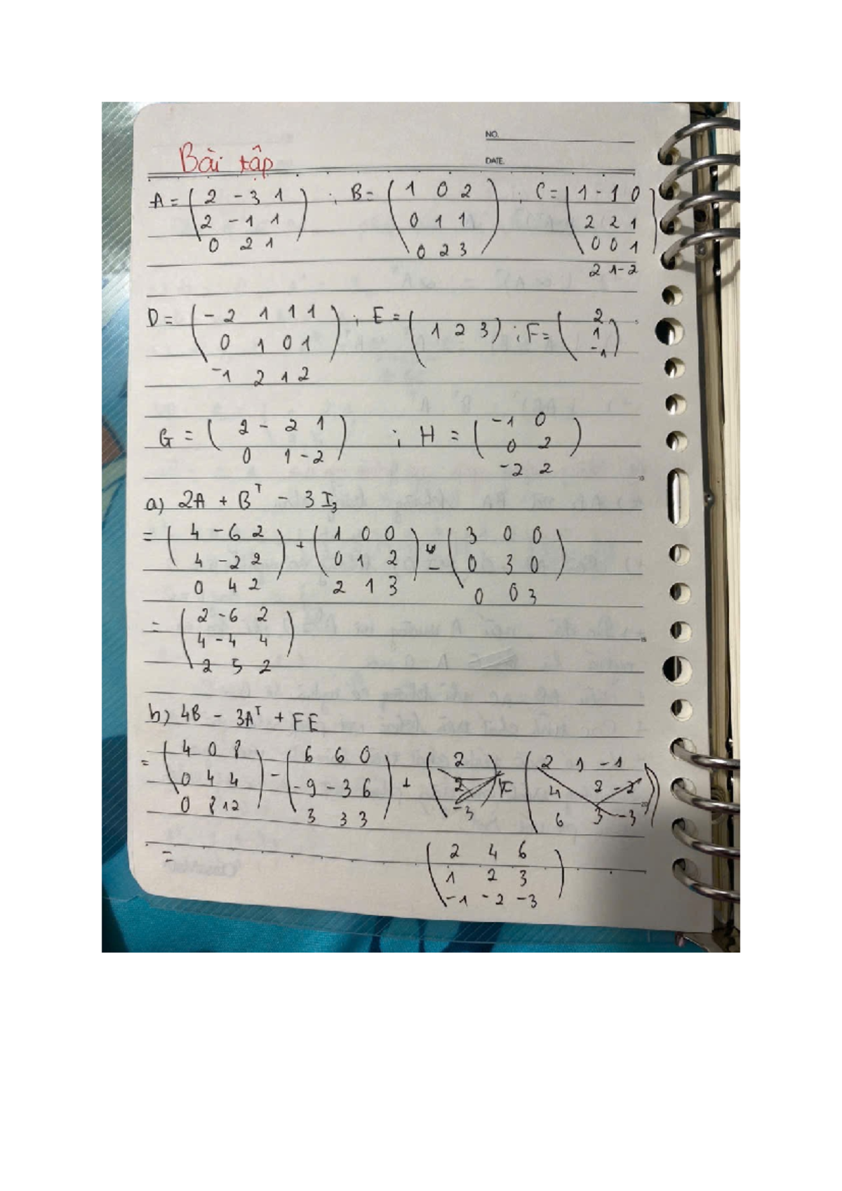 Mathematics Homework B-1: Exercises from Pages 69-70 - Studocu