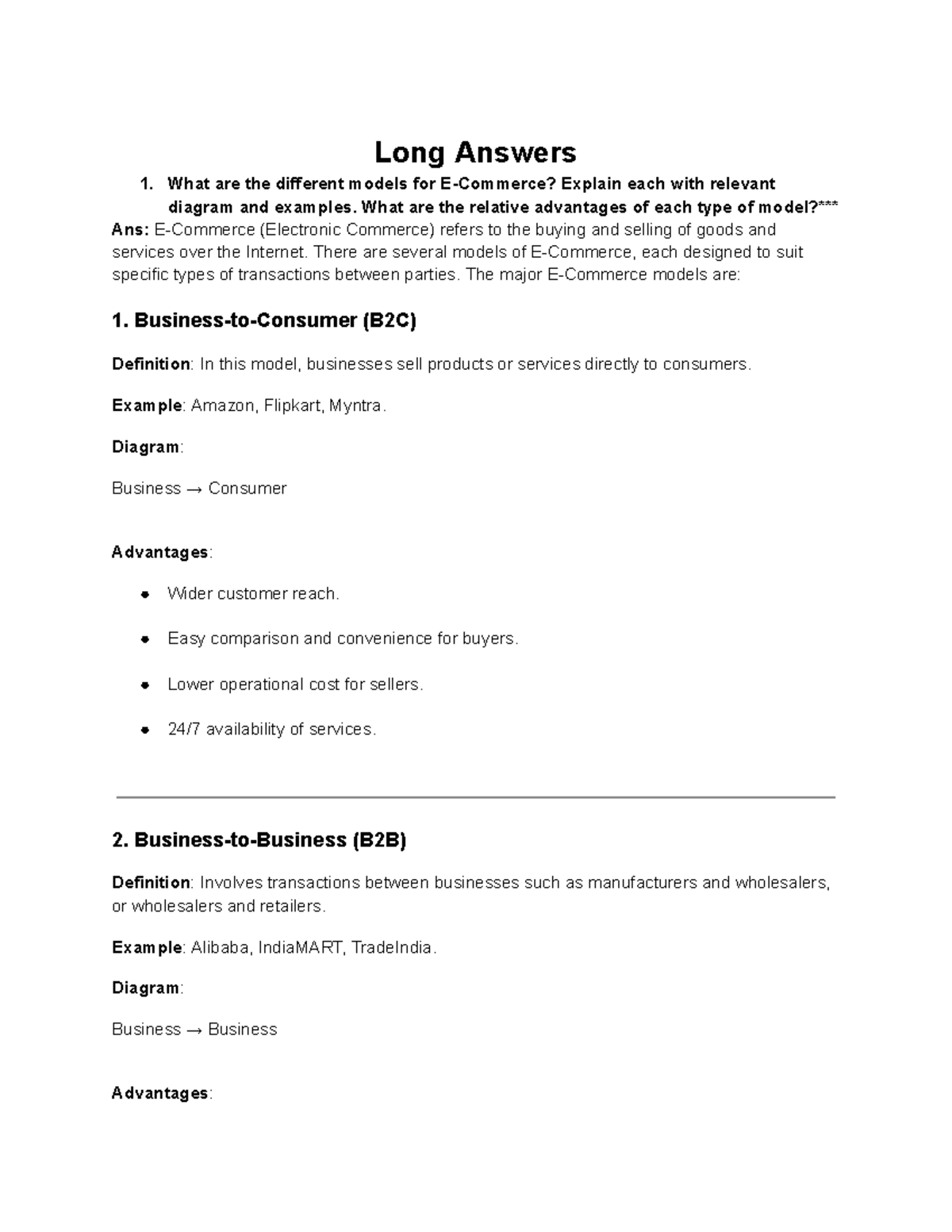 E-Commerce Models Explained: Diagrams, Examples & Advantages (EC101 ...