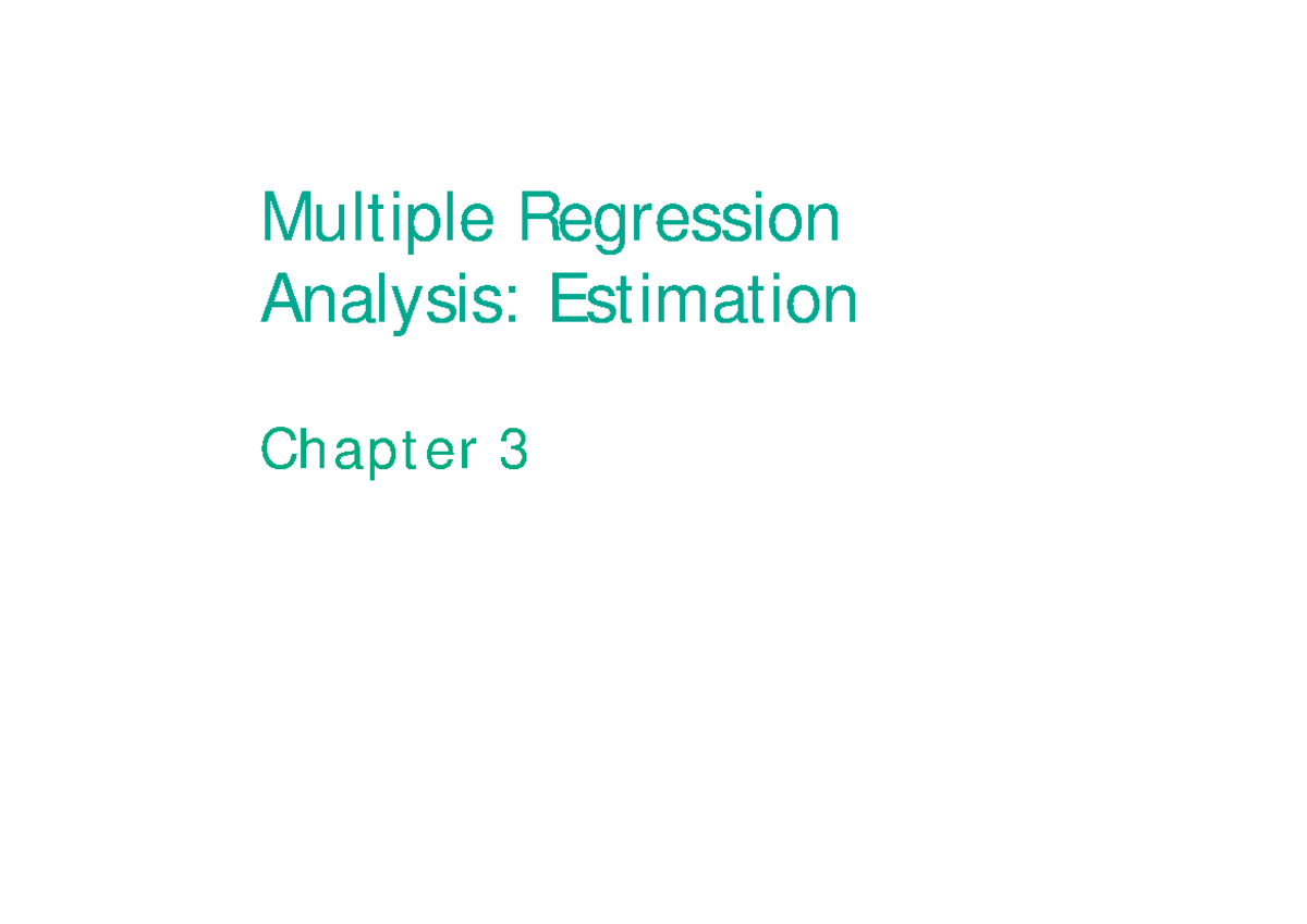 Multiple Linear Regression Example Problems With Solutions Ppt