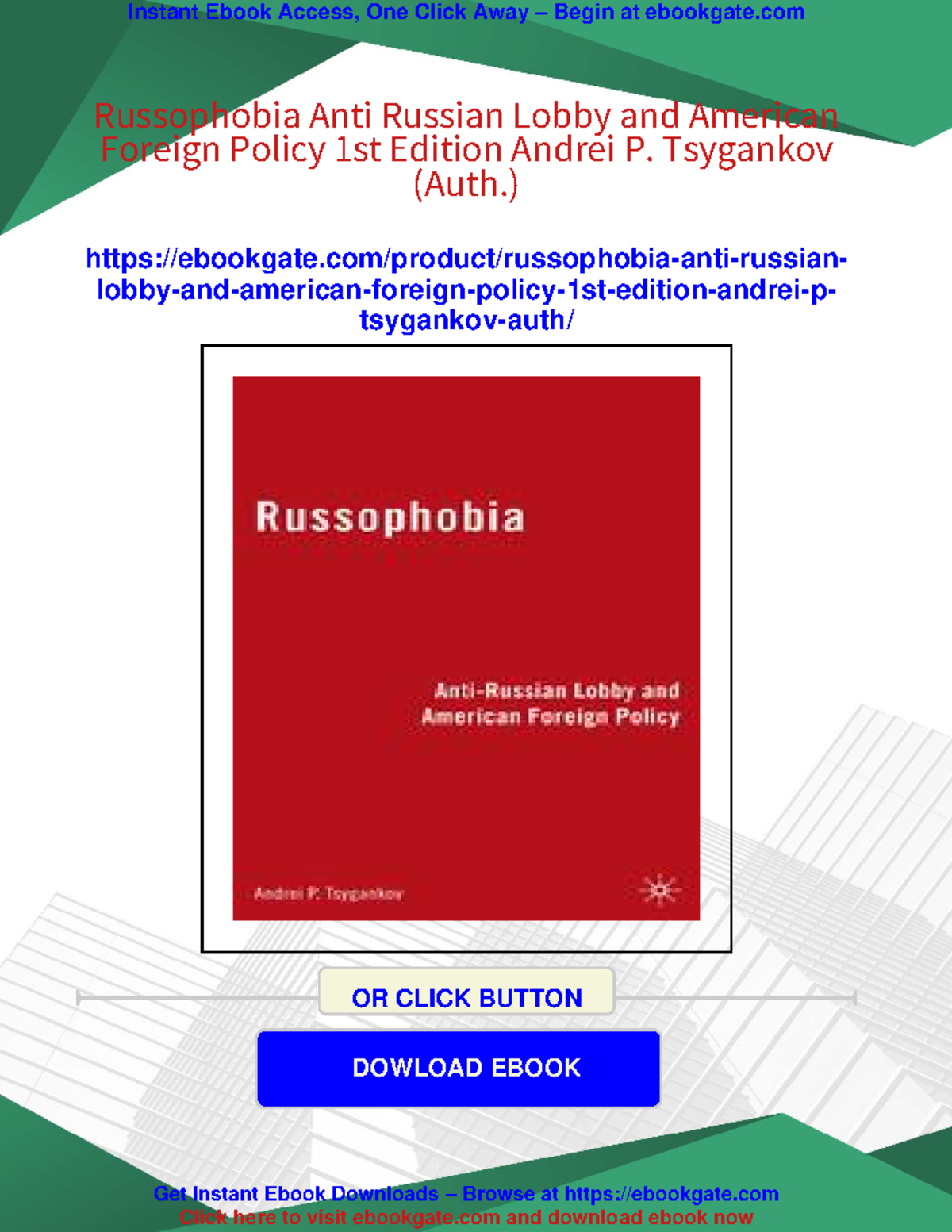RUSSOPHOBIA: Analyzing Anti-Russian Sentiment in U.S. Foreign Policy ...