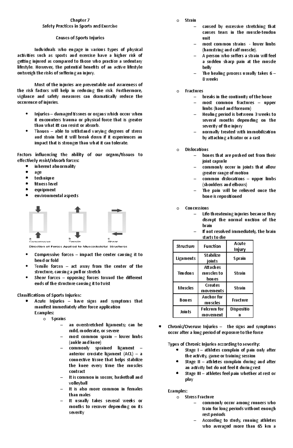 Safety Practices and Injury Prevention in Sports (Chapter 7) - Studocu