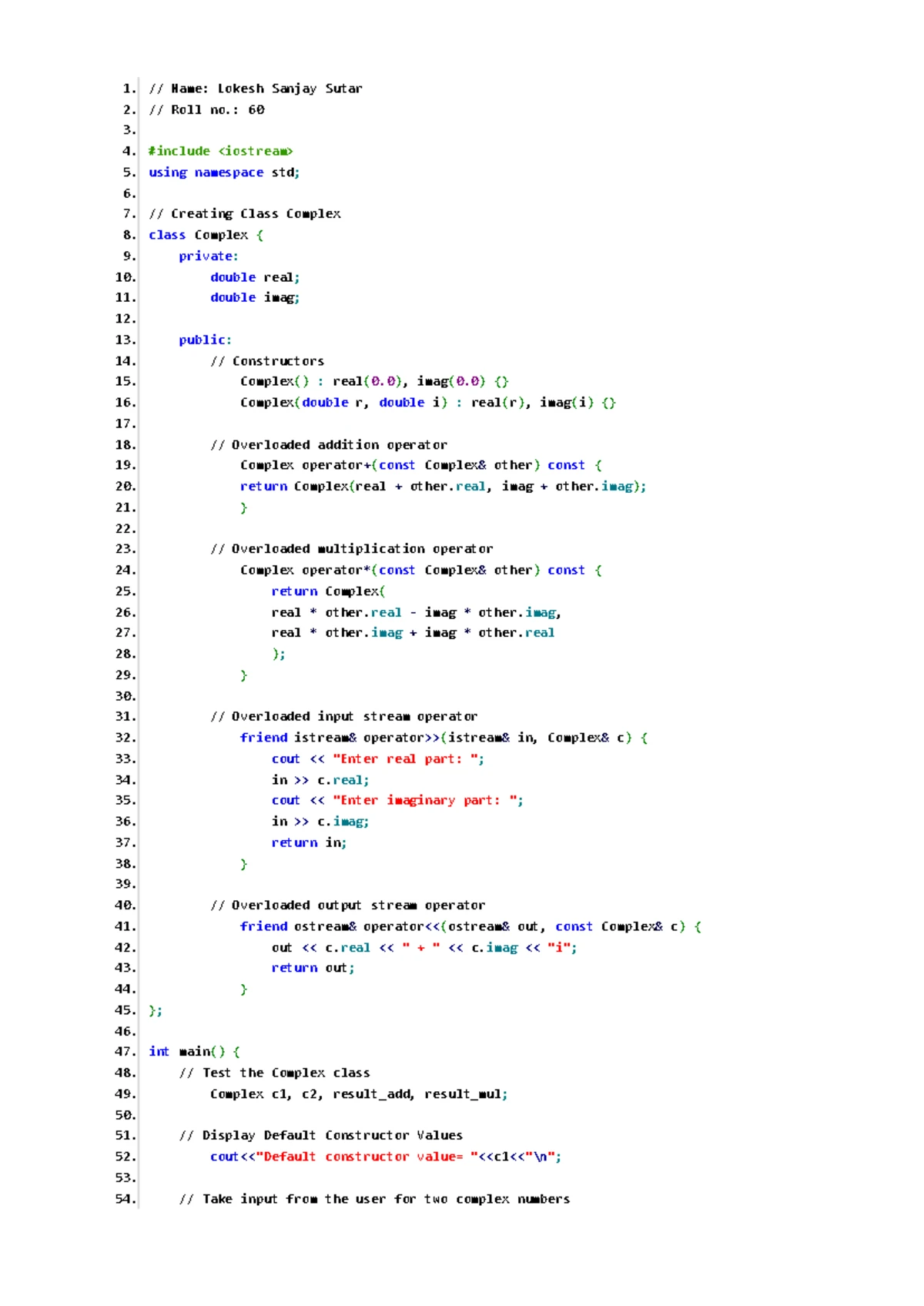 OOP Lab Ass 2 - Oop lab assignment 2 - 1. 2. 3. 4. 5. 6. 7. 8. 9. 10 ...