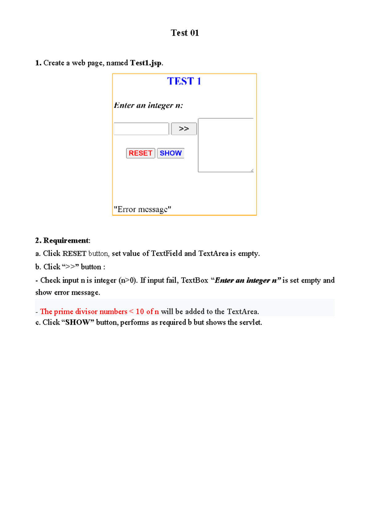 PT1 2 - eeeeee - UI/UX Design - Test 01 Create a web page, named Test1 ...