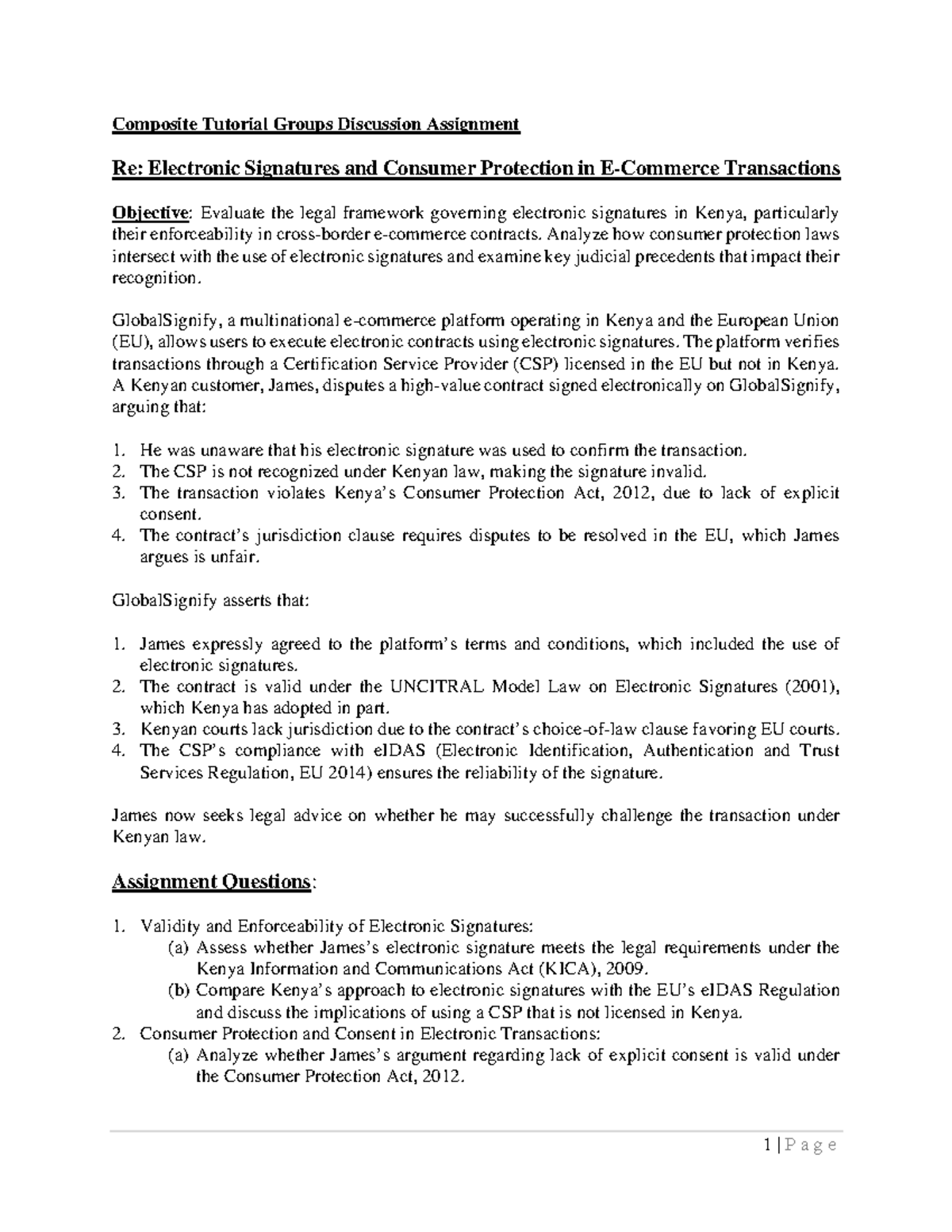 Composite Tutorial Groups Discussion Assignment (Lectures 4-8) - 1 | P ...