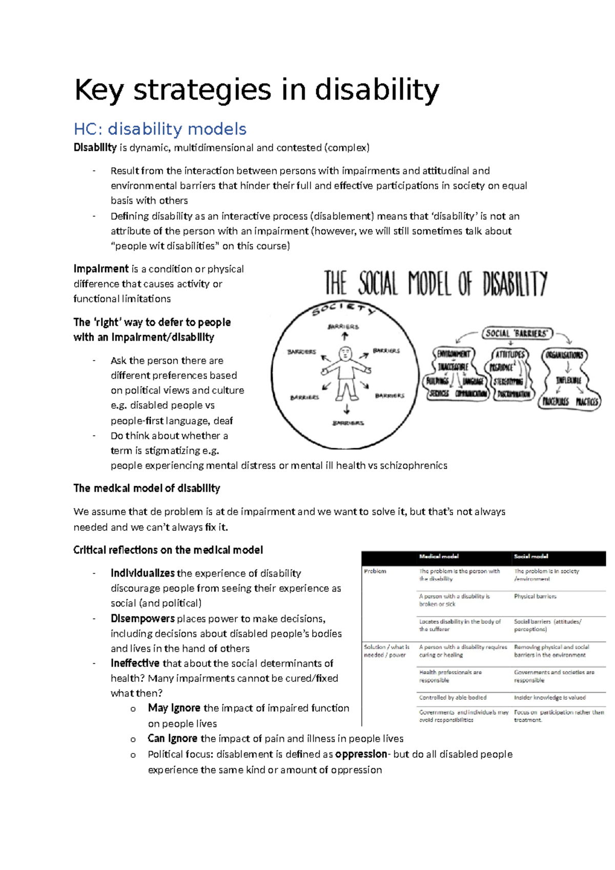 Key Strategies in Disability Studies: Understanding Models ...
