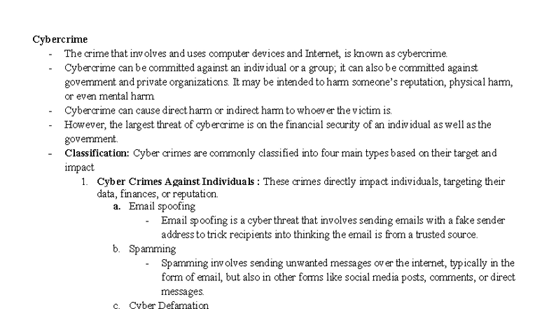 CSL 101: Cybercrime Overview and Key Concepts - Studocu