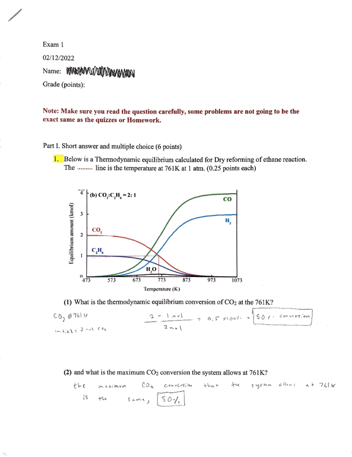 Reaction Engineering Exam 1 Study Guide - Studocu