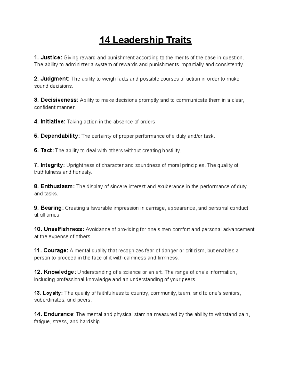 Leadership Traits and Principles: Key Qualities for Success - Studocu
