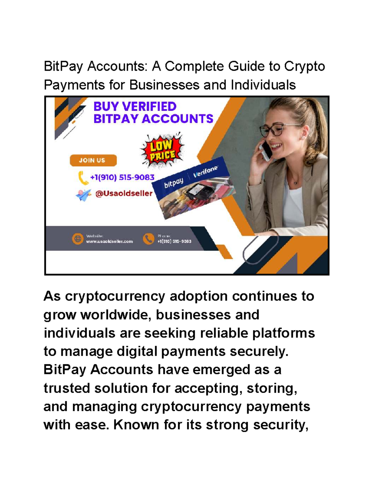 BitPay Accounts: A Comprehensive Guide to Crypto Payments - Studocu