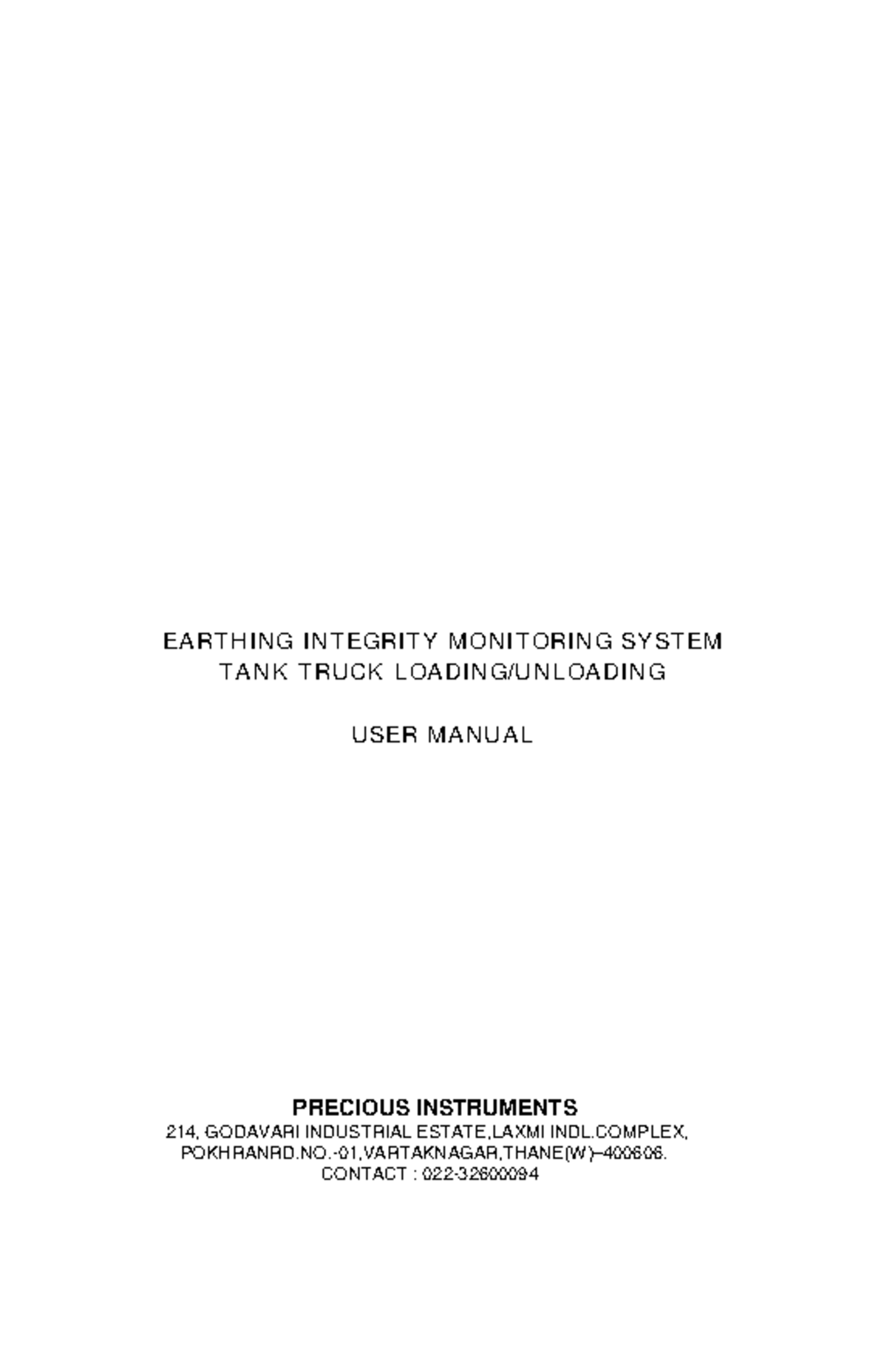 Safety Earthing Interlock System User Manual (EIMS 214) - Studocu