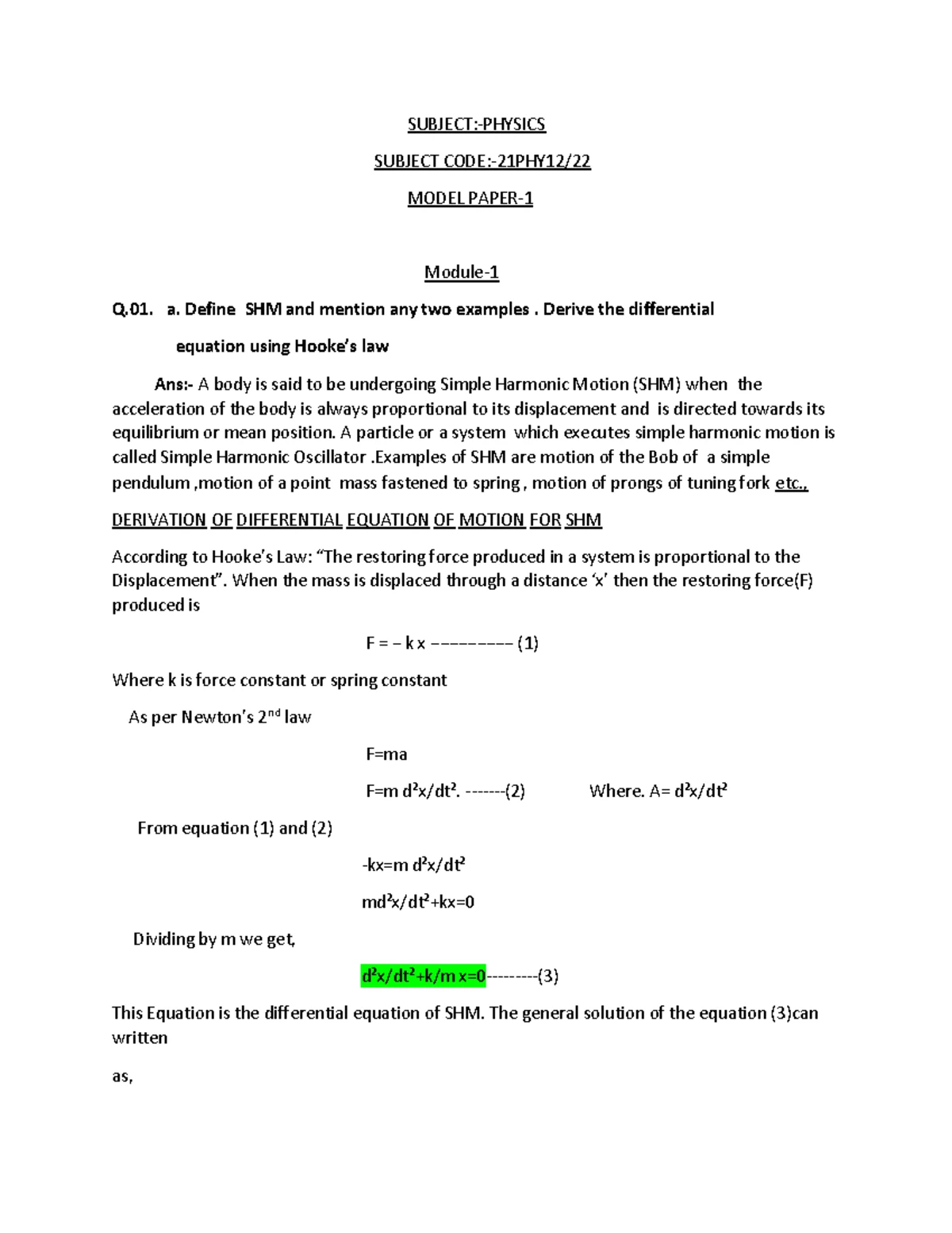 BPHYS102 Applied Physics for CSE Stream: Complete Lecture Notes - Studocu