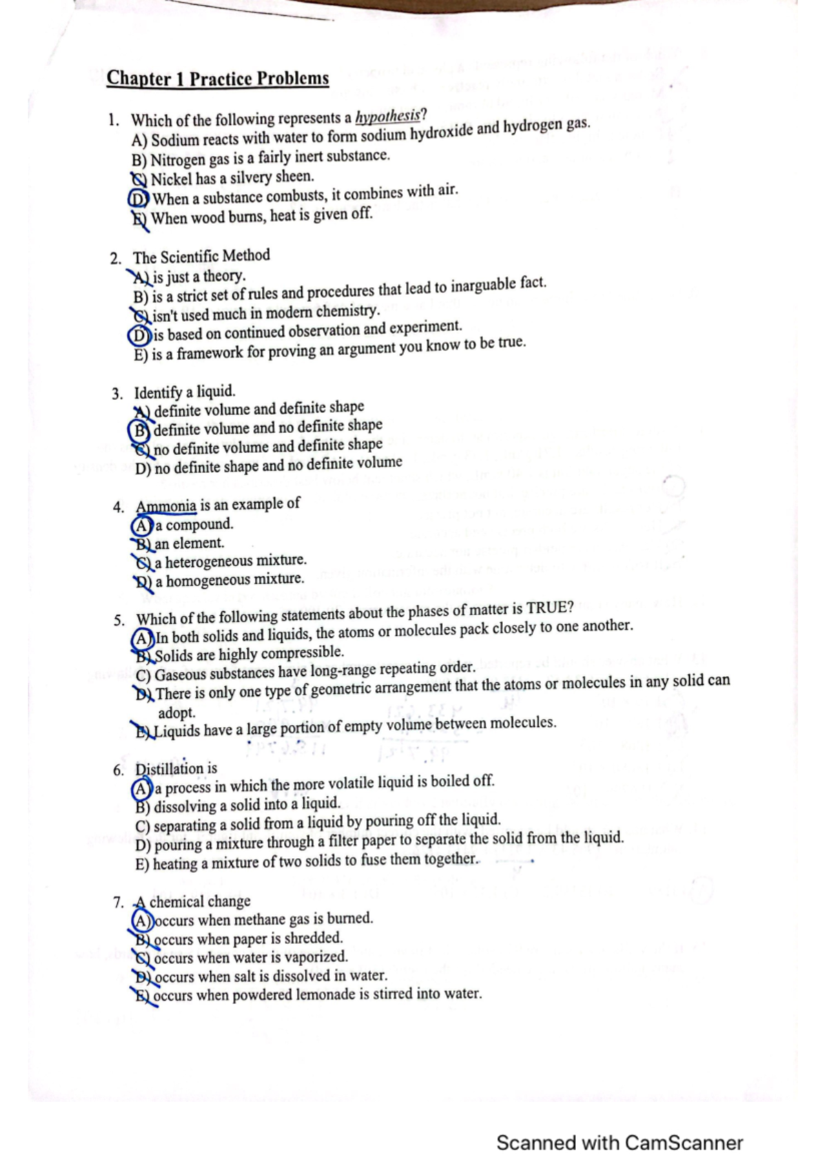 Chem practice ch 1 - i a Chapter 1 Practice Problems 1. Which of the ...