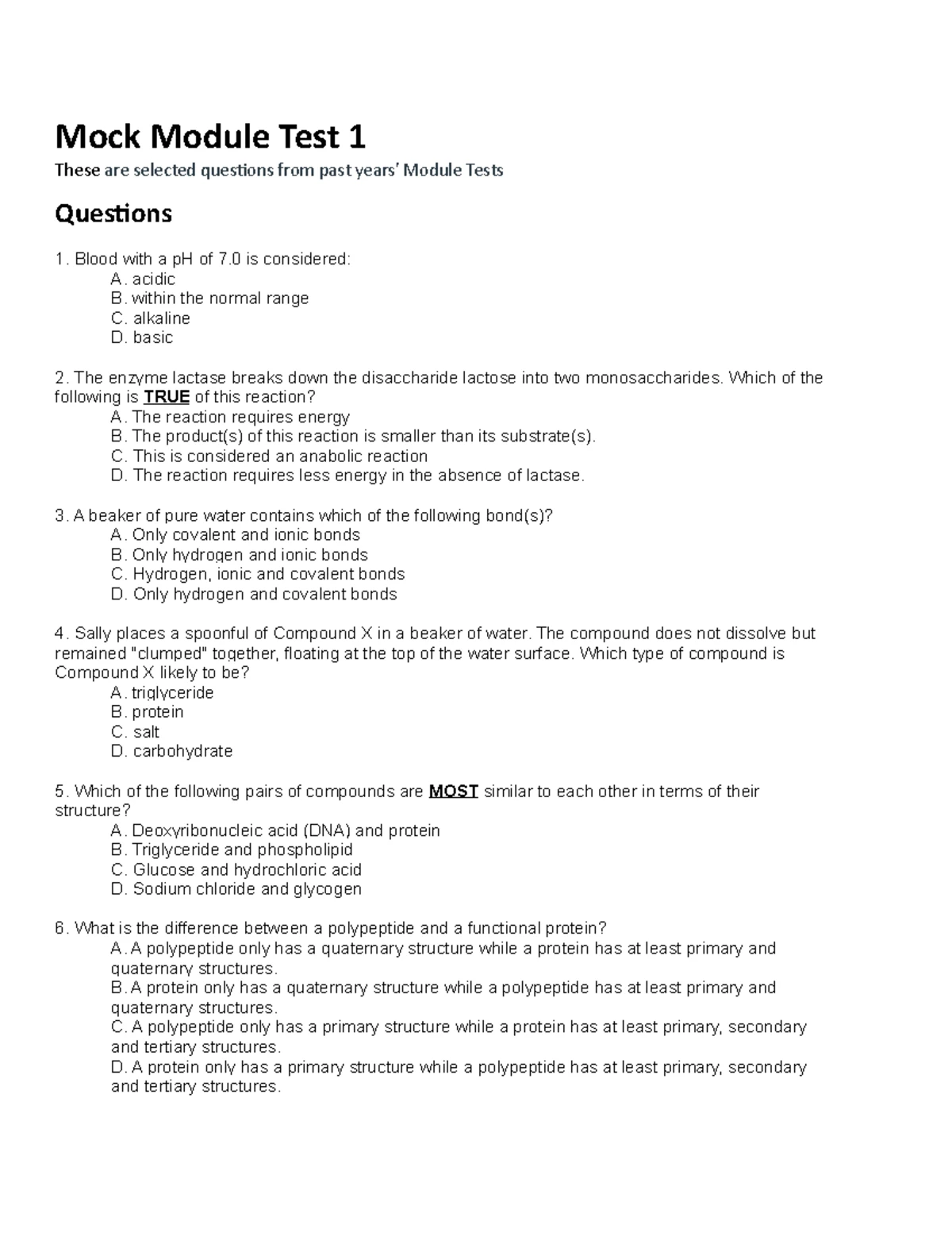 Mock Module Test 3 - mock test - In neuromuscular junctions, synaptic ...