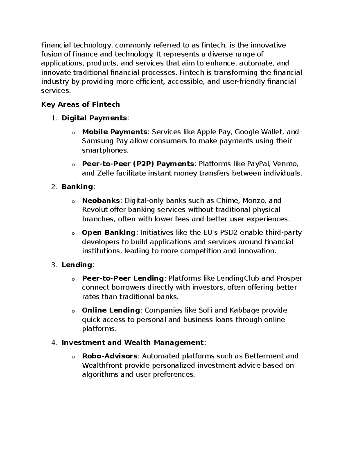 FIN 101: Intro to Financial Technology and Its Impact on Finance - Studocu