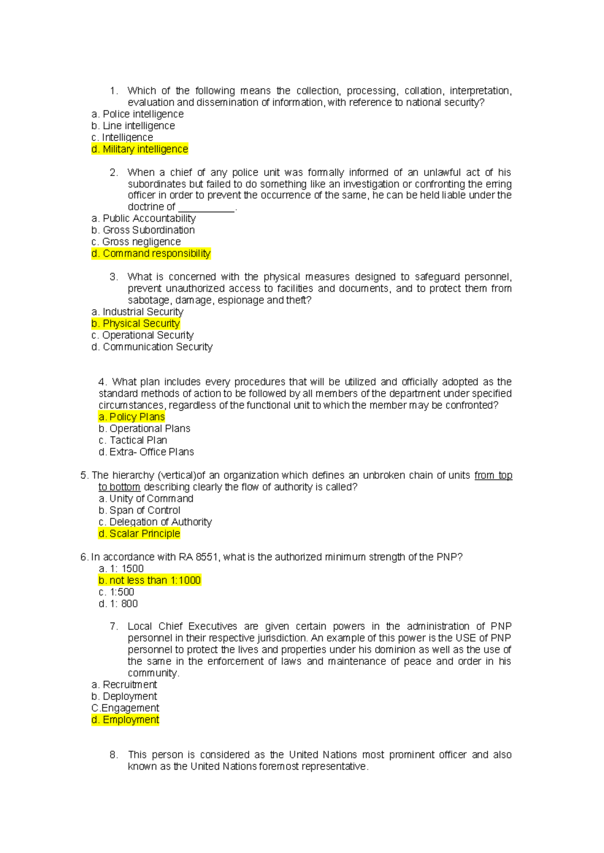 PNP 101: Comprehensive Study Guide on Security and Intelligence ...
