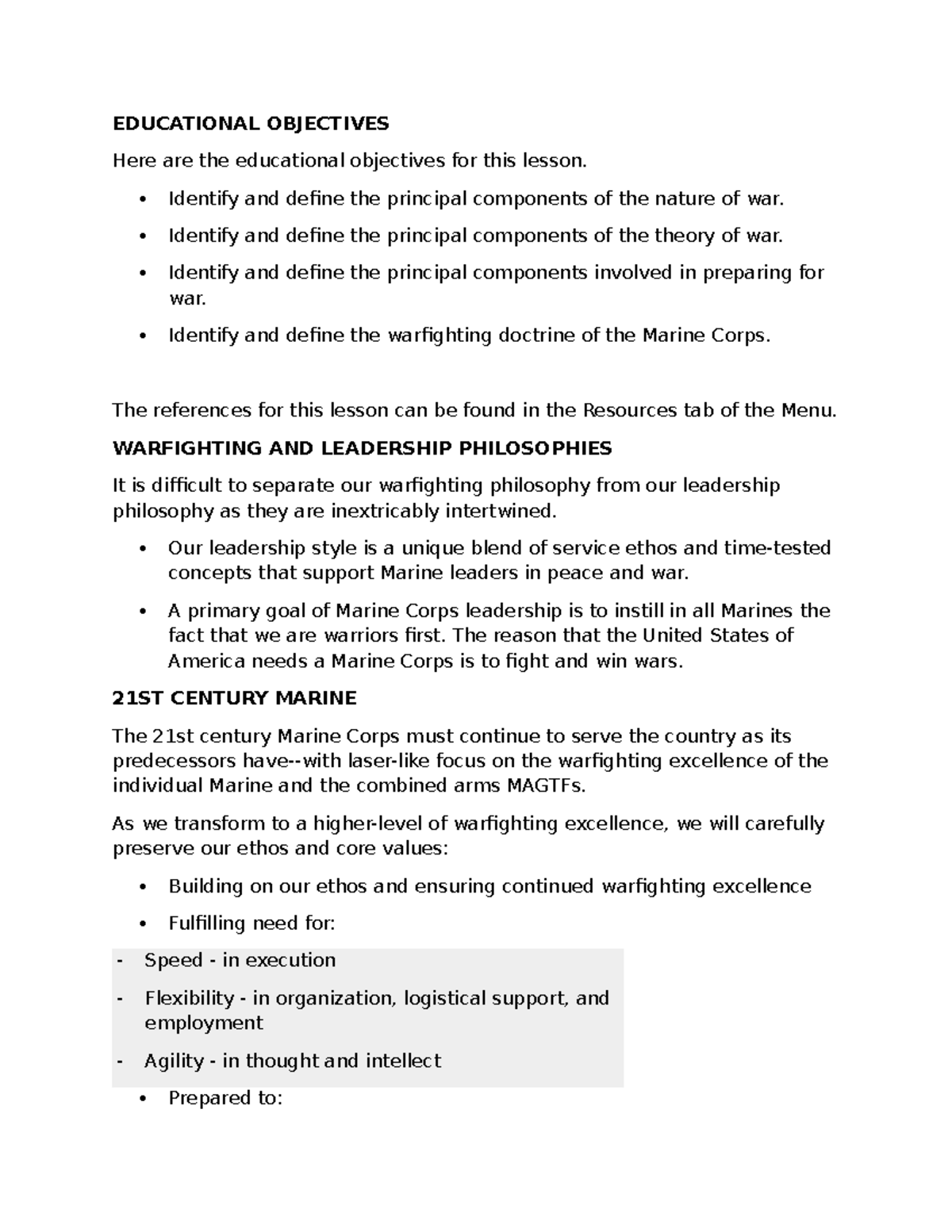 EDUC 101: Test 3 - Understanding the Nature of War and Leadership - Studocu