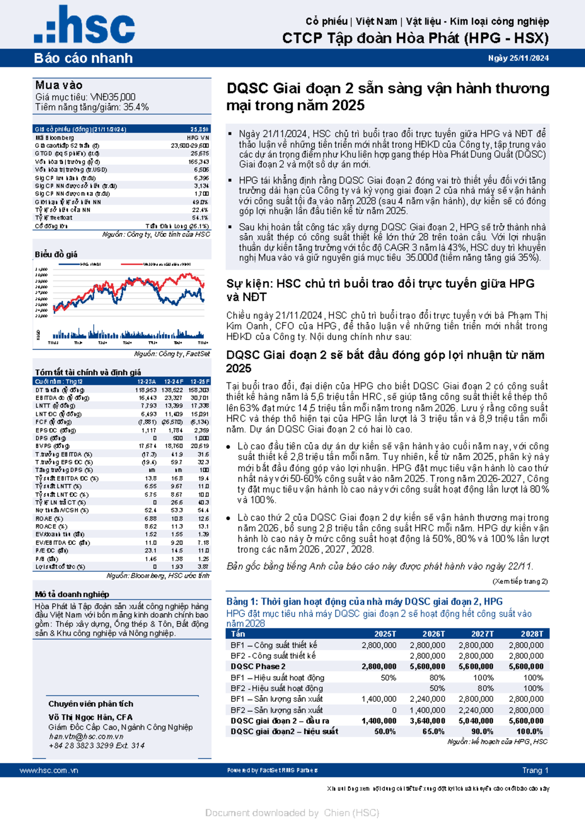 HPG Update Dung Qut 2 by HSC 25 - hsc.com Powered by FactSet RMS ...