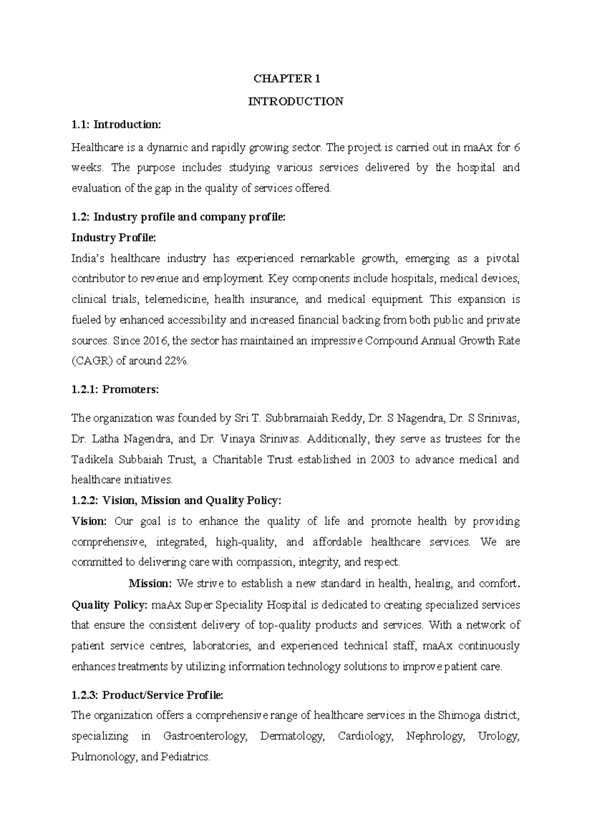 MBA project revised (softcopy) - CHAPTER 1 INTRODUCTION 1: Introduction ...
