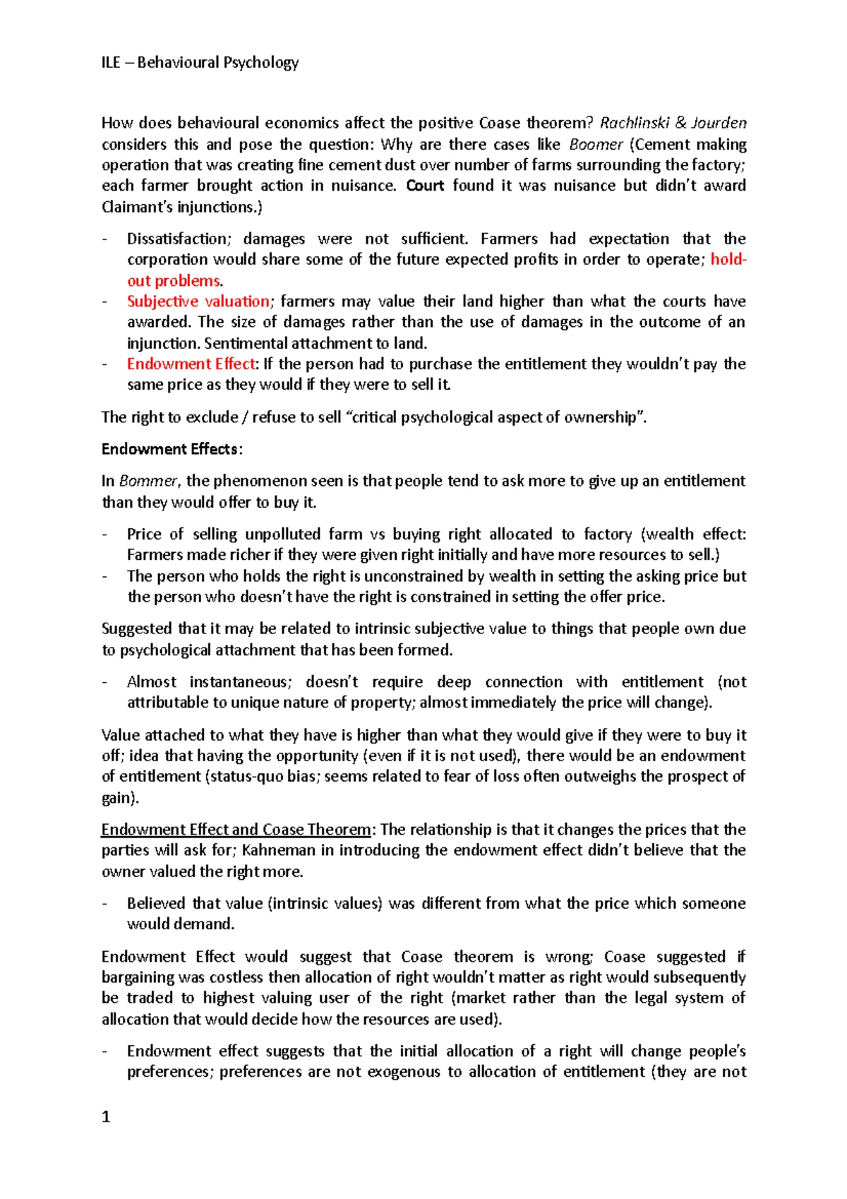 LAWW3130: Challenges to Law and Economics from Behavioral Psychology ...