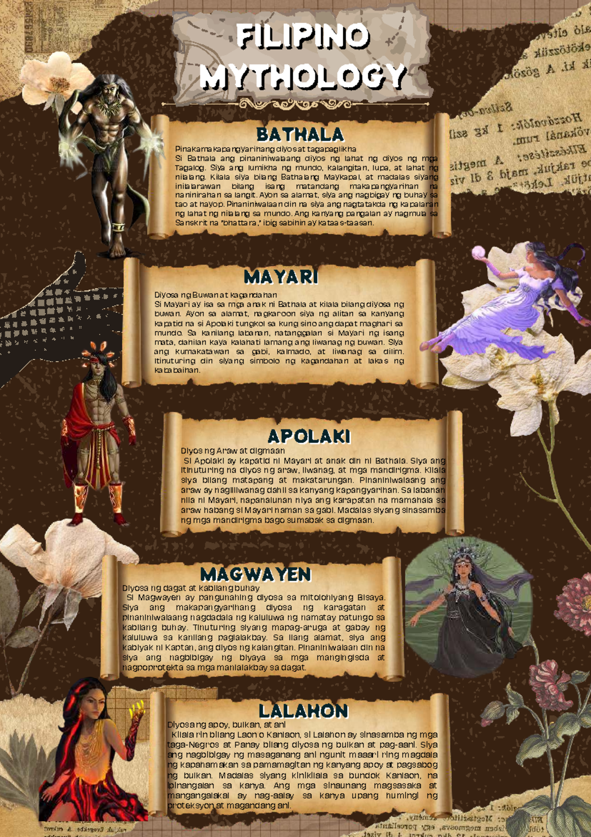 FILIPINO MYTHOLOGY: Bathala at ang Kanyang mga Anak - Studocu