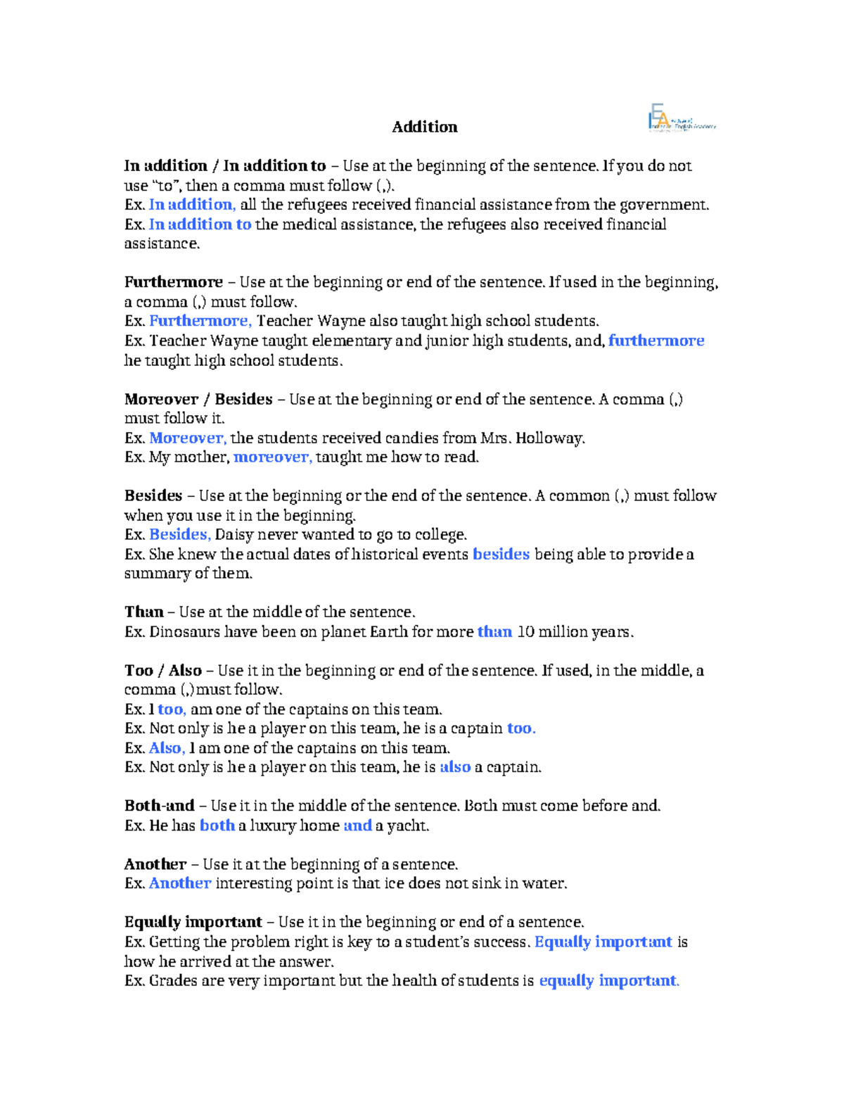 Addition Worksheet - Practice materials - Addition In addition / In ...