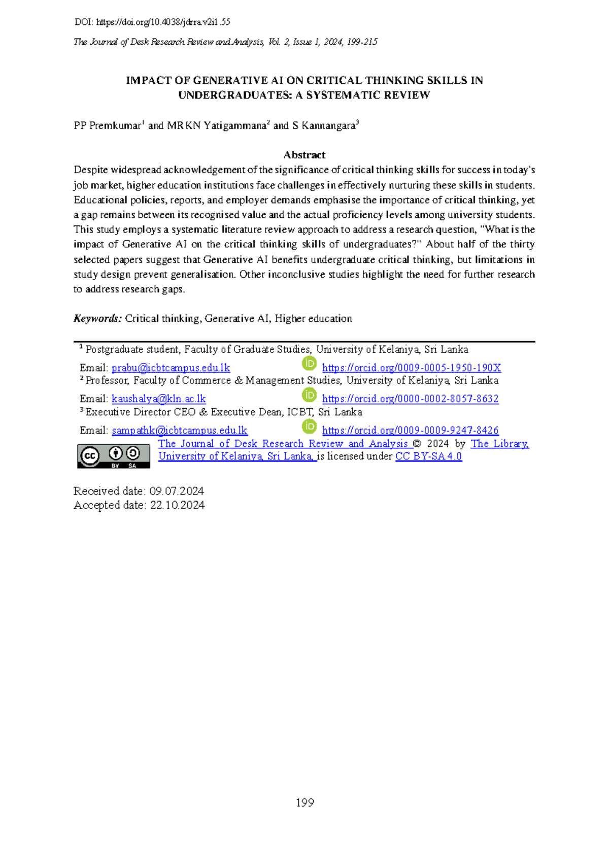 Impact of Generative AI on Critical Thinking Skills in Undergraduates ...