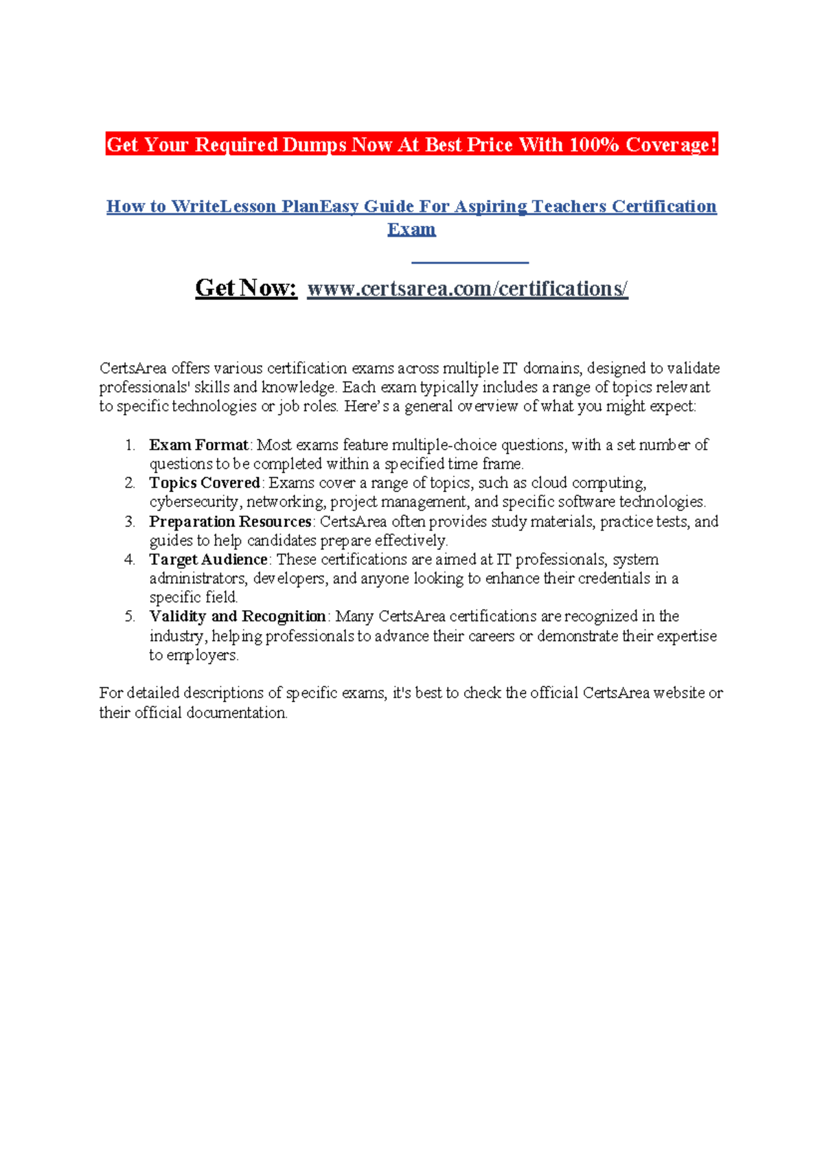 How to Write a Lesson Plan: Easy Guide for Aspiring Teachers Exam - Studocu