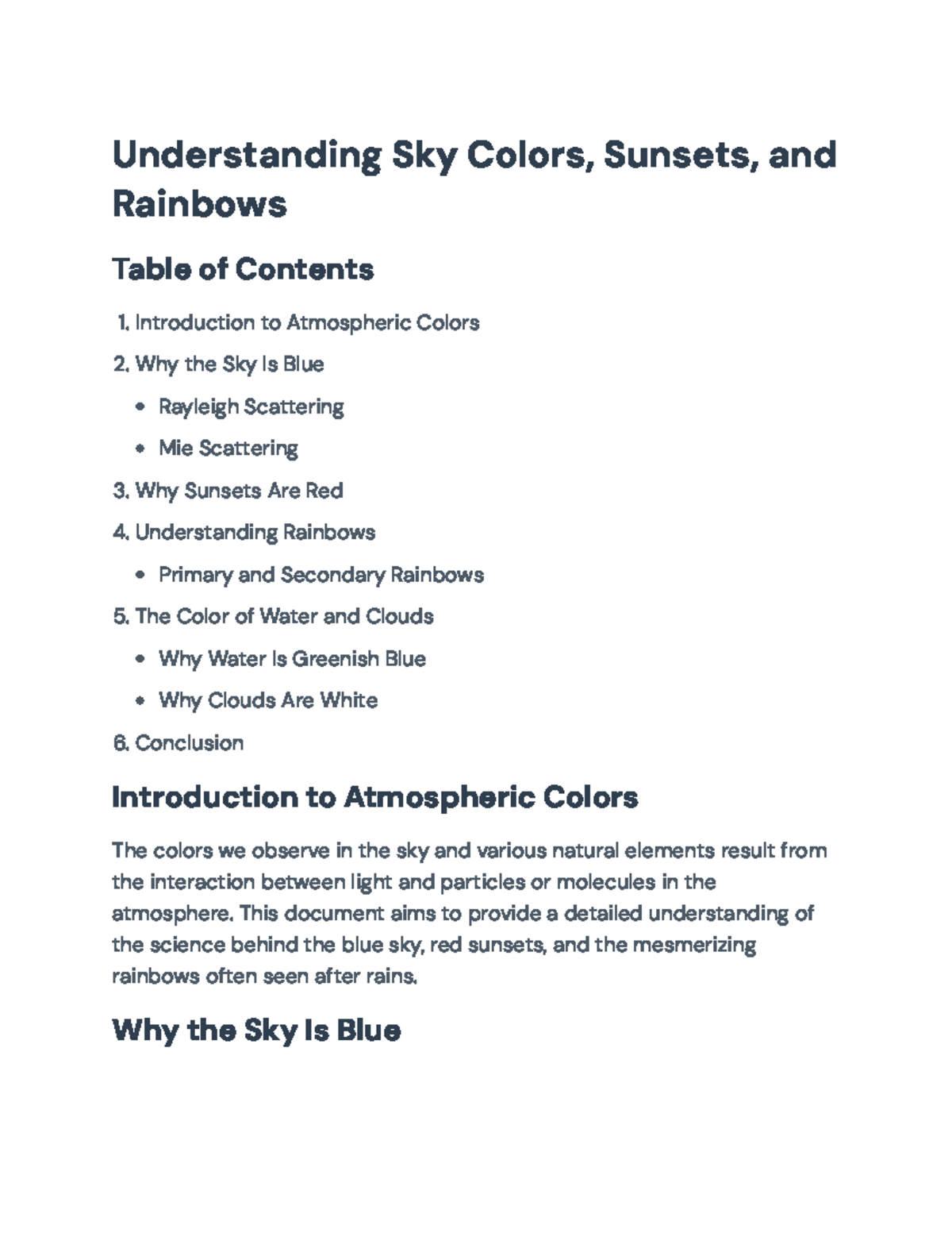 Understanding Atmospheric Colors: Sky, Sunsets, & Rainbows Explained ...