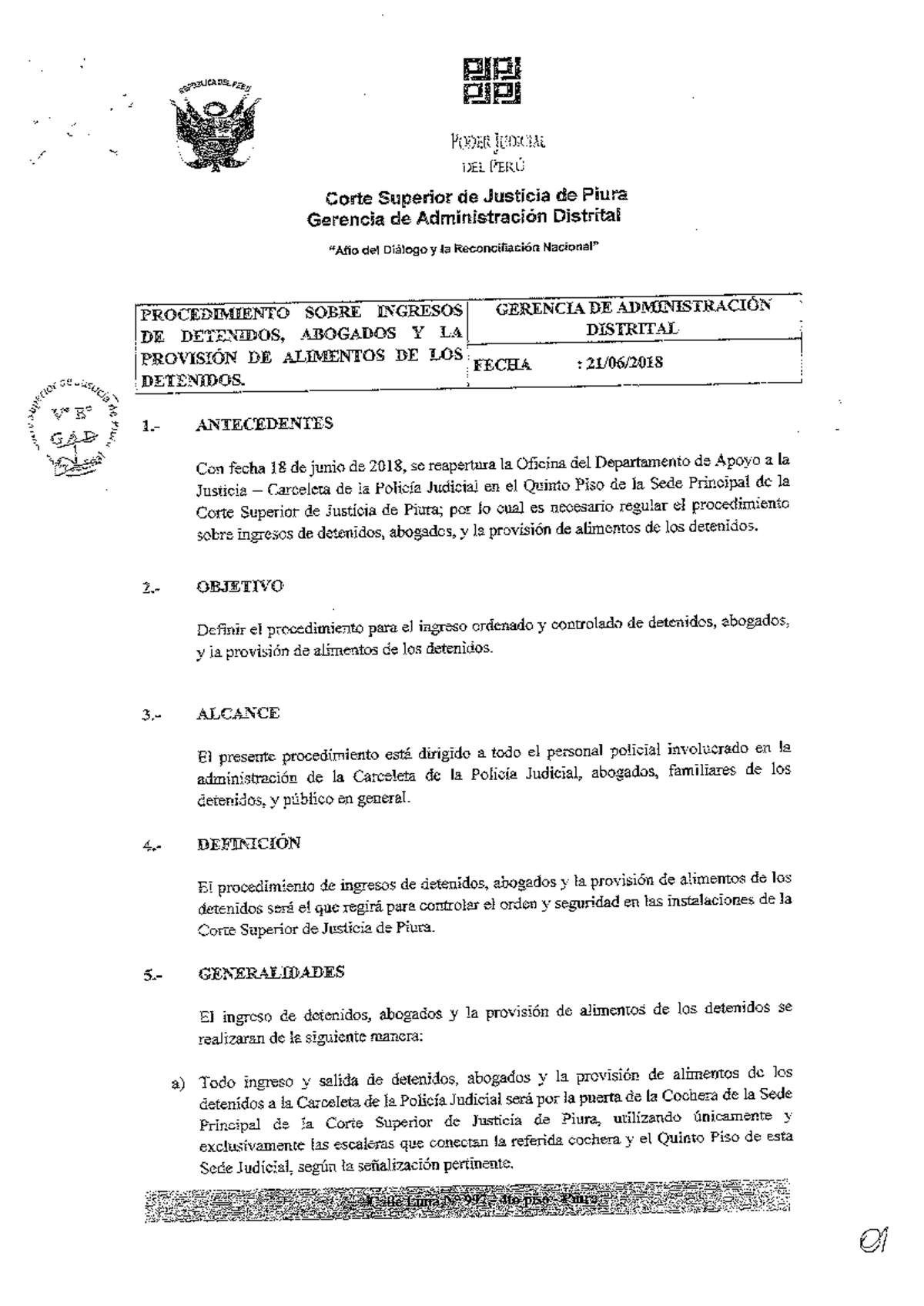 Procedimiento+ Sobre+ Ingreso+DE+ Detenidos,+ Abogados+Y+ Provisión+DE+ ...