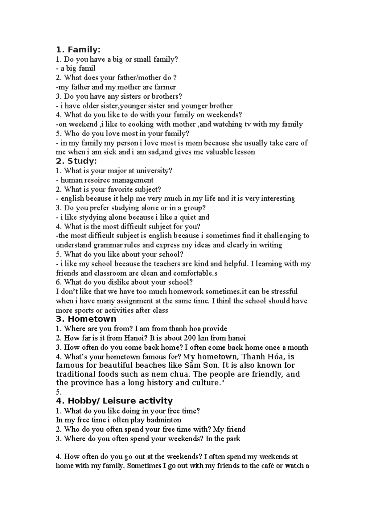 Family and Future Aspirations: A Personal Reflection (ENG 101) - Studocu