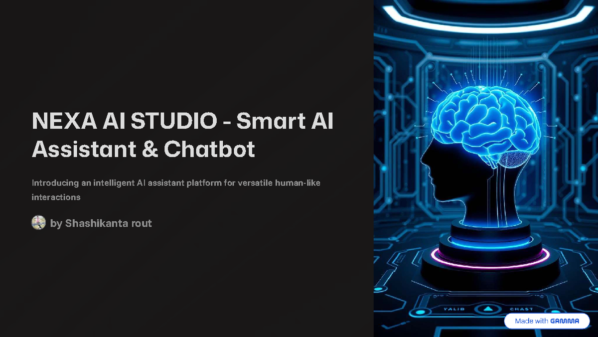 NEXA AI STUDIO: Smart AI Assistant Chatbot Overview and Features - Studocu