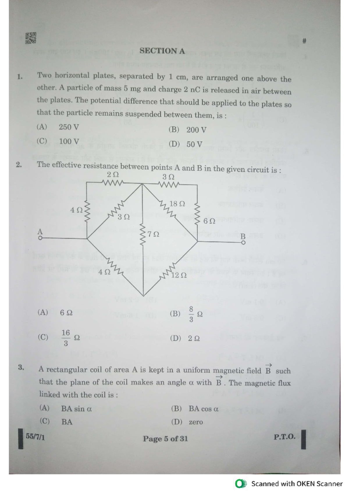 Physics SET-55 Final Exam Notes and Questions Review - Studocu