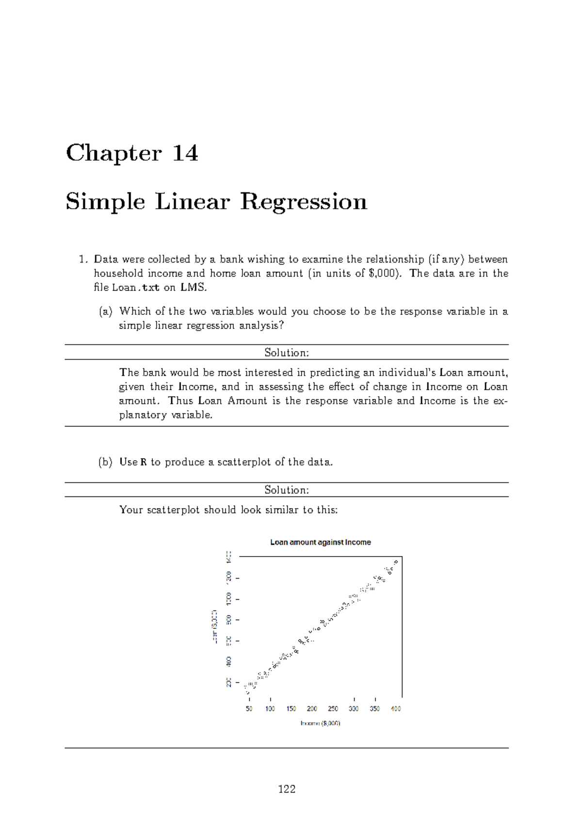 STAT1520 Lab Solution Chapter 14 - Chapter 14 Simple Linear Regression ...