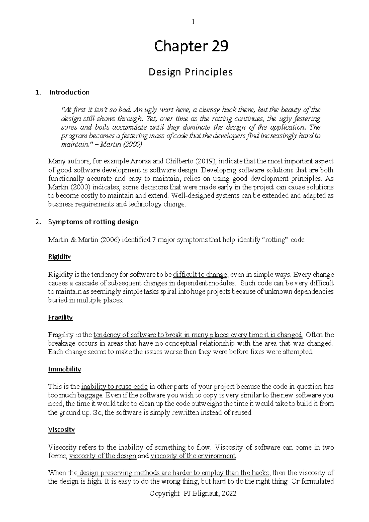 Chapter 29: Design Principles in Software Development - Studocu