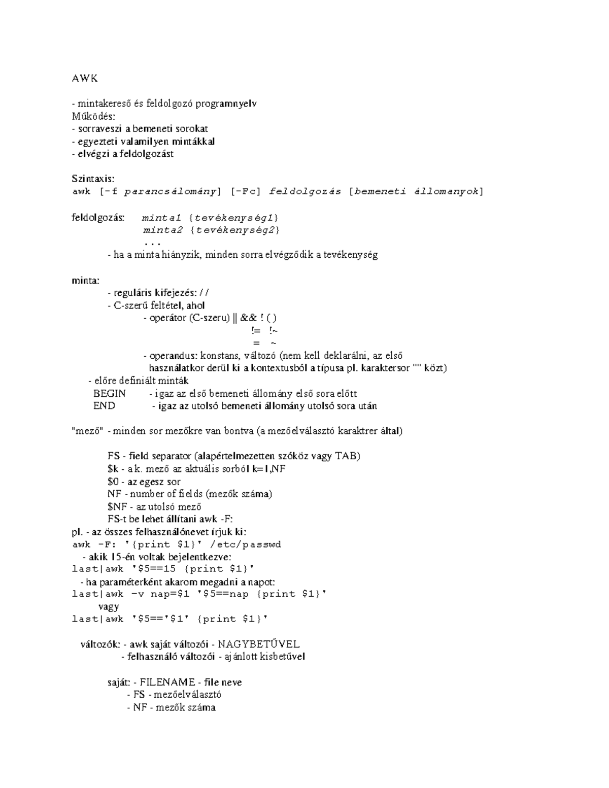 AWK Programming Language in Unix: Tutorial & Usage Guide 1460744865 ...