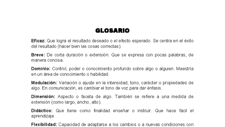 Glosario de Términos Clave para el Curso Imagens - HFJ - Studocu