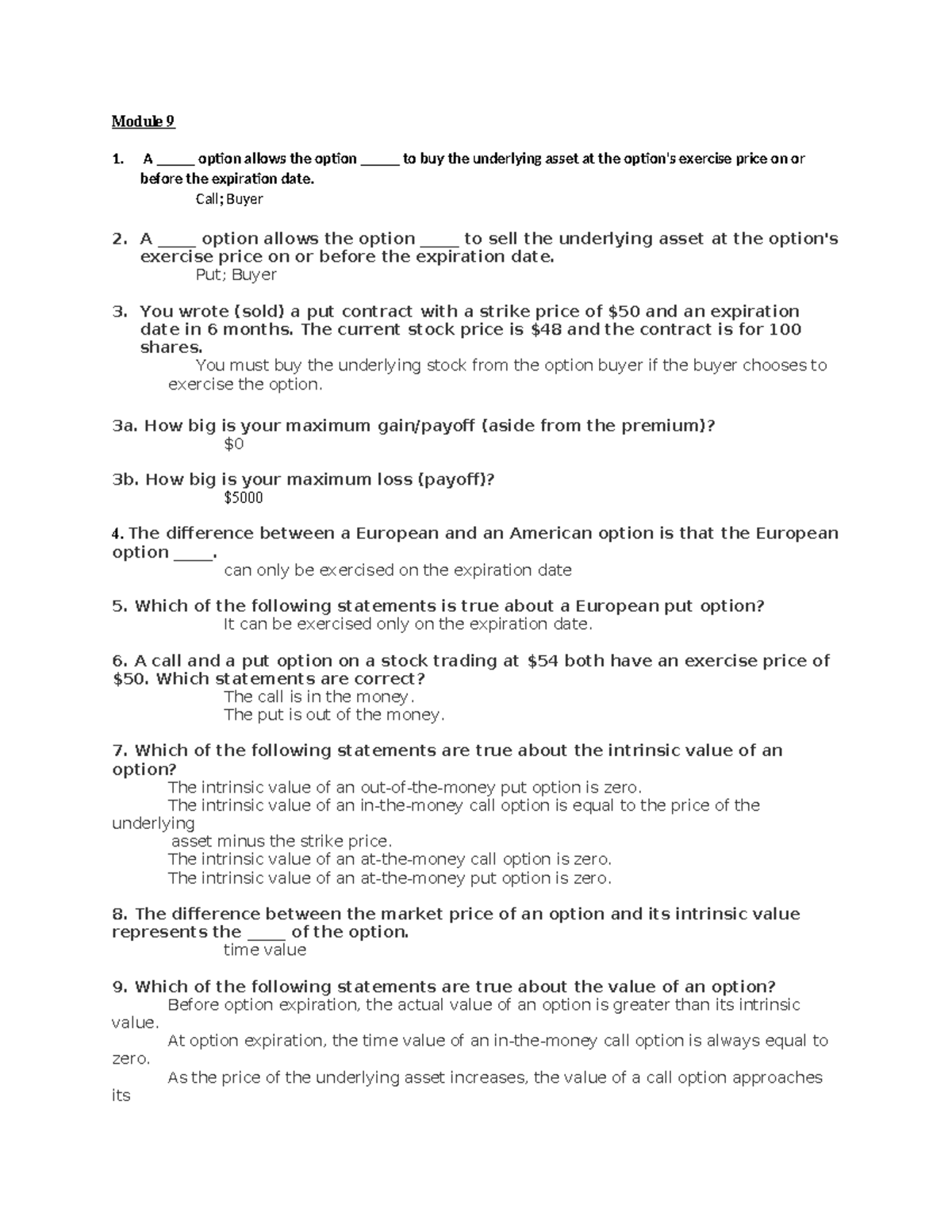 Final Exam Review: Derivatives Concepts and Calculations - Studocu