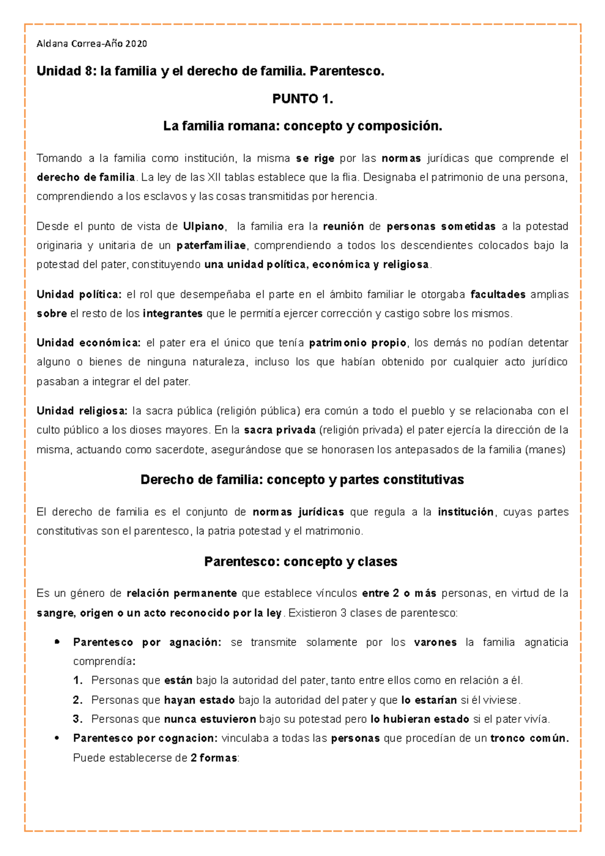 Resumen de romano a partir de unidad 8 hasta punto 1 de unidad 9 para ...